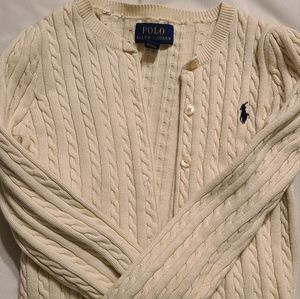 Girls size 6 Polo Cardigan Sweater